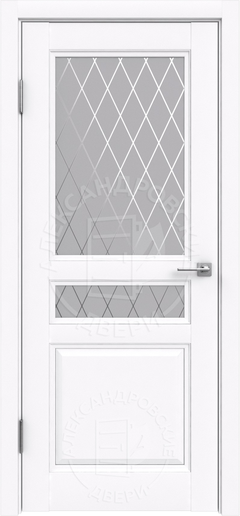 Александровские двери Межкомнатная дверь Каролина ПО Ромб эмаль, арт. 12385 - фото №1