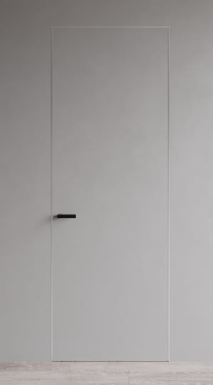 Гармония Межкомнатная дверь Invisible 42мм с алюминиевой кромкой с 4-х ст. 1ст.-под покраску/2ст.-покрытие ПВХ, арт. 26680 - фото №1