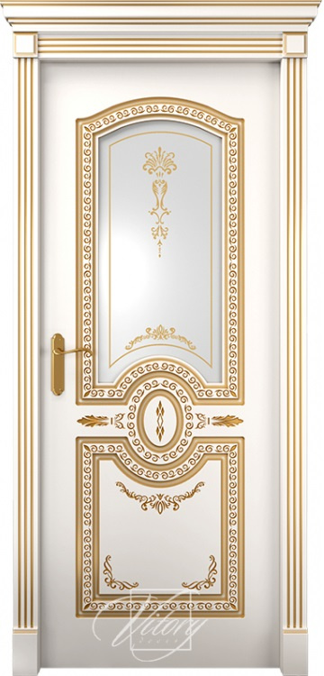 Русдверь Межкомнатная дверь Б4.1а ПО без лепнины, патина, арт. 8640 - фото №1
