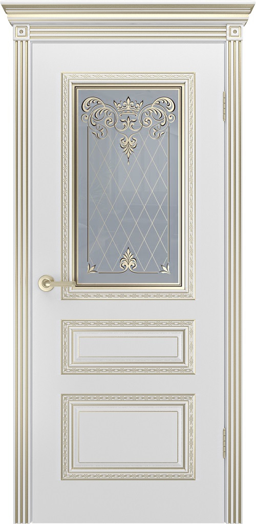 Олимп Межкомнатная дверь Трио Корона В1 ПО 2, арт. 9504 - фото №1