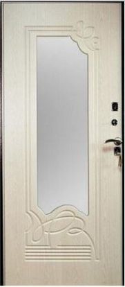 Входная металлическая дверь Аргус Да8 Лайт 2 замка 1.7мм металл (Антик серебро + МДФ с зеркалом)