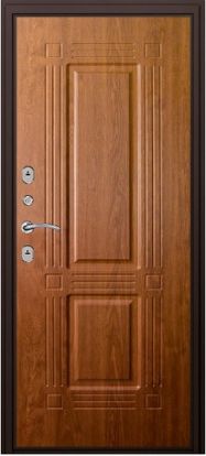 Входная металлическая дверь Дверной стандарт Страж ДС 3К Тепло 2 замка 1.8мм металл (Антик медь + МДФ)