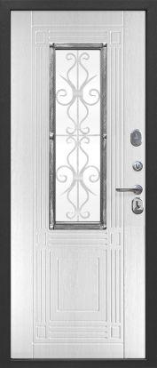 Входная металлическая дверь Феррони Венеция Серебро 2 замка 1.2мм металл (Антик серебро + МДФ)